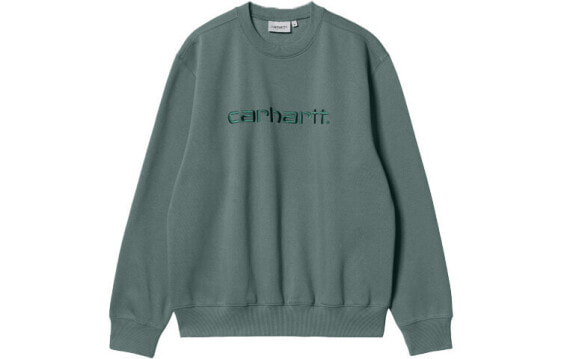 Carhartt WIP 字母刺绣Logo宽松圆领卫衣 男款 绿色 / Толстовка Carhartt WIP Logo I030229-0JS-XX