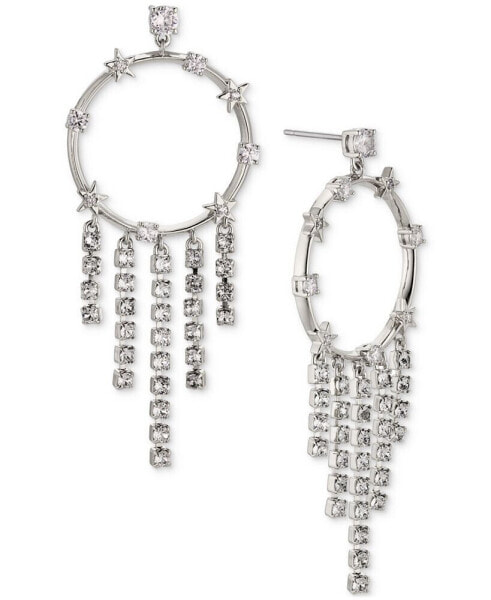 by Nadri Cubic Zirconia Dreamcatcher Drop Hoop Earrings