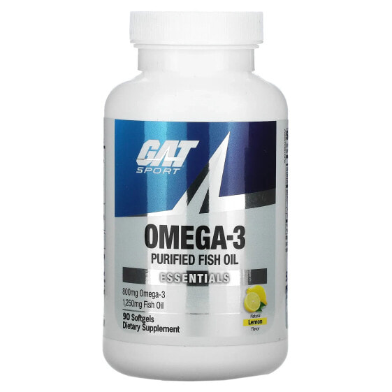 Биологически активная добавка GAT Omega-3 с лимоном, 90 капсул