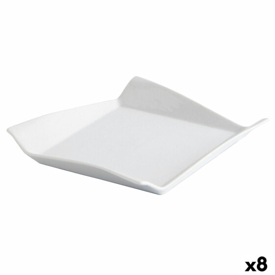 Плоская тарелка Quid Gastro Fresh Белый Керамика Сэндвич (8 штук)