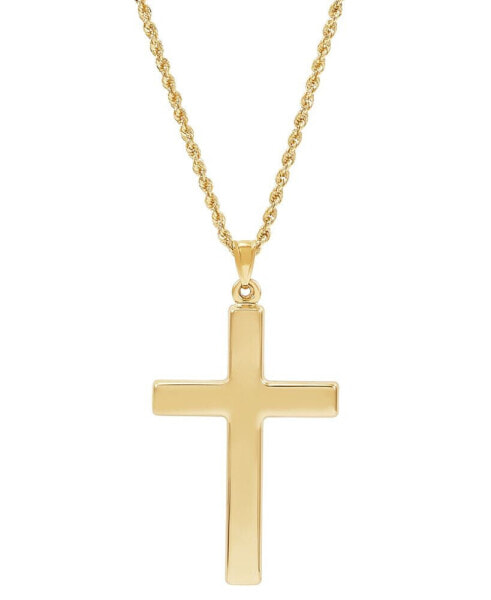 Macy's polished Cross Pendant Necklace in 14k Gold