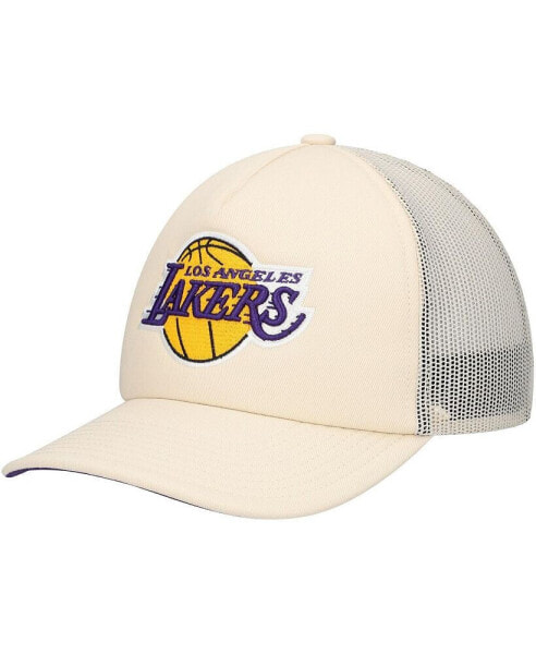 Men's Cream Los Angeles Lakers Trucker Adjustable Hat