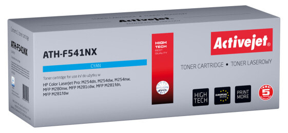Activejet ATH-F541NX toner (replacement for HP 540 CF541X; Supreme; 2500 pages; cyan) - 2500 pages - Cyan - 1 pc(s)