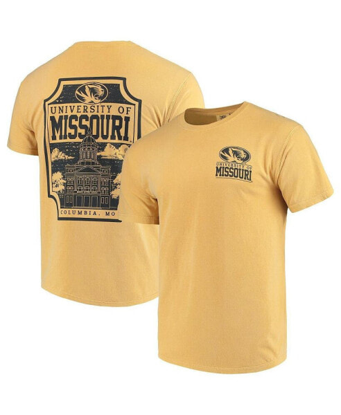 Men's Gold Missouri Tigers Comfort Colors Campus Icon T-shirt