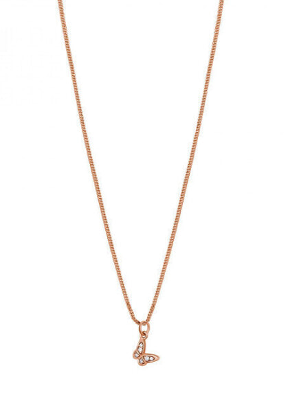 Delicate bronze butterfly necklace Allegra RZAL034 (chain, pendant)