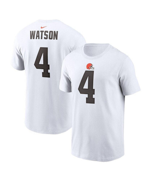 Men's Deshaun Watson White Cleveland Browns Player Name & Number T-shirt