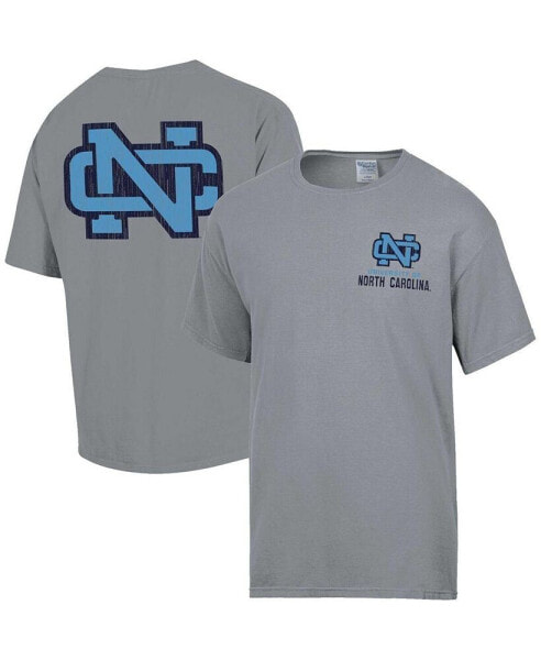 Men's Graphite Distressed North Carolina Tar Heels Vintage-Like Logo T-shirt