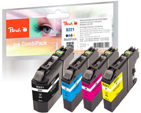 Peach 319795 - Compatible - Pigment-based ink - Black,Cyan,Magenta,Yellow - Brother - Multi pack - Brother DCPJ 562 DW Brother MFCJ 1100 Series Brother MFCJ 1150 DW Brother MFCJ 1180 DWT Brother...
