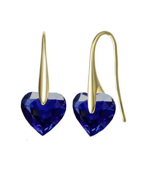 Sterling Silver Cubic Zirconia Stylish Party Heart Earrings