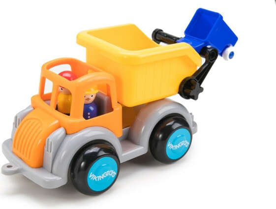 Игрушечный транспорт Viking Toys Мусоровоз с фигурками Jumbo Fun colors желтый