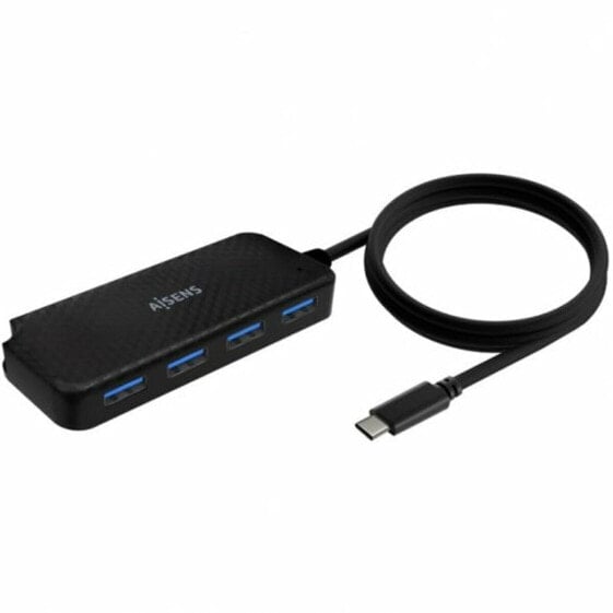 Электрический адаптер Aisens A109-0716 USB-C USB x 4 черный 60 см