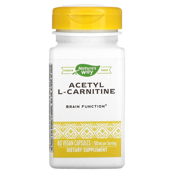 Acetyl L-Carnitine, 500 mg, 60 Vegan Capsules