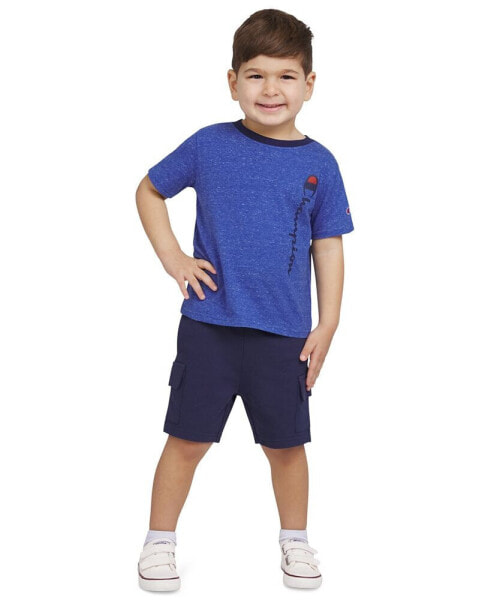 Toddler Boys Short-Sleeve T-Shirt & Cargo Shorts, 2 Piece Set