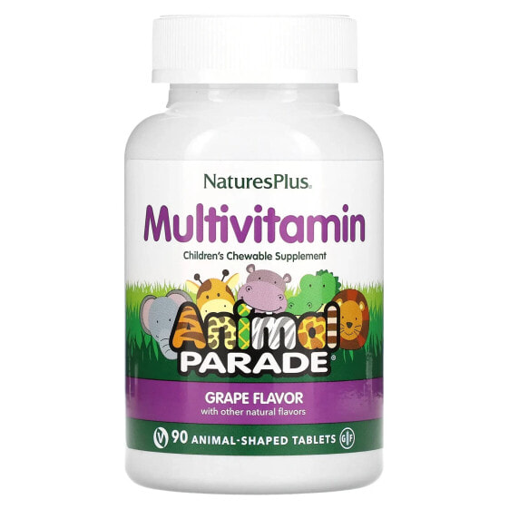 Animal Parade, Children's Chewable Multivitamin Supplement, Grape, 90 Animal-Shaped Tablets