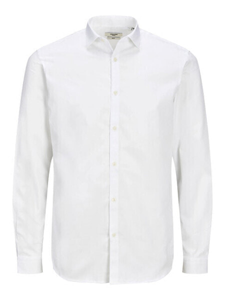 Pánská košile JPRBLACARDIFF Loose Fit 12235157 White