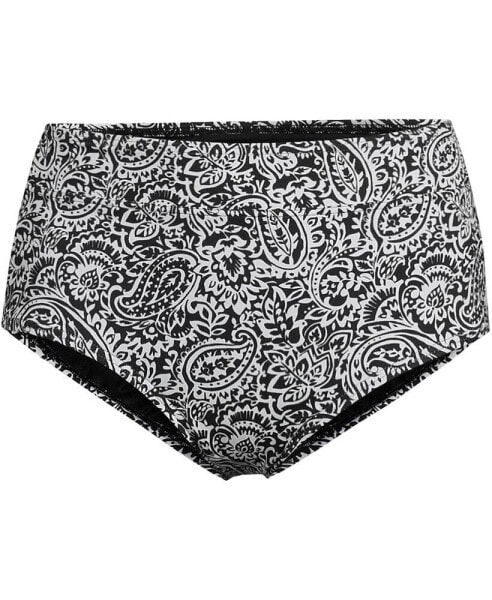 Women's Tummy Control High Waisted Bikini Swim Bottoms Print