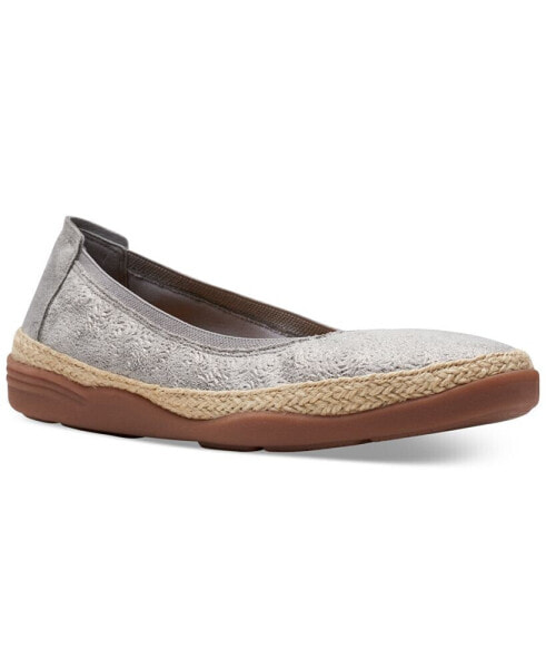 Women's Elaina Rae Textured Jute-Trim Flats