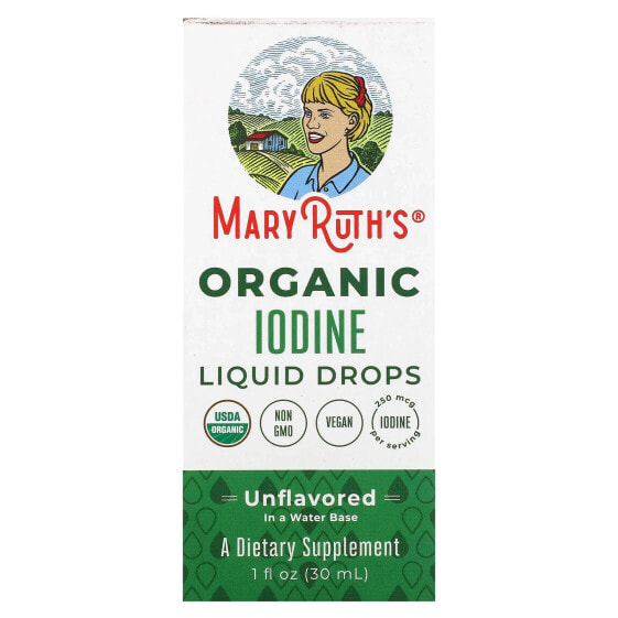 Витаминный комплекс йода MaryRuth's органический жидкий, без вкуса, 30 мл