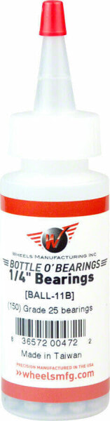 Wheels Manufacturing Grade 25 1/4" Loose Ball Bearing: Bottle of 150