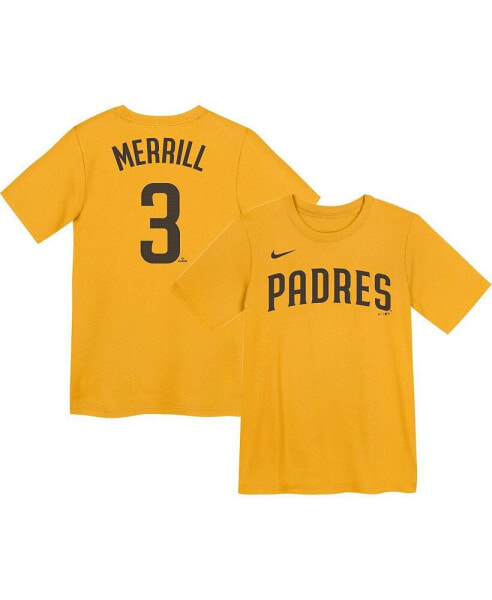 Preschool Jackson Merrill Gold San Diego Padres Player Name Number T-Shirt