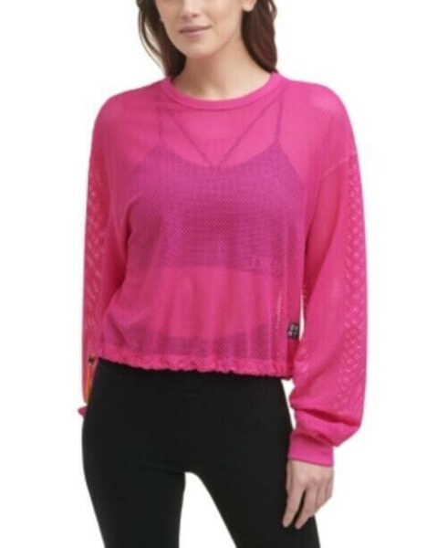 Dkny Sport 280266 Long-Sleeve Mesh Top , Size X-Small