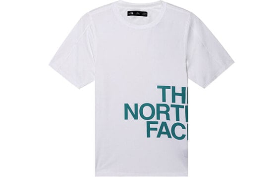 Футболка The North Face мужская влагоотводящая, белая, с принтом 498H-FN4