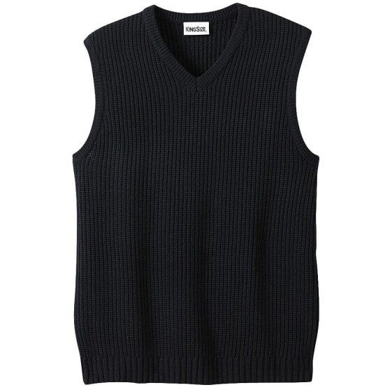 Big & Tall Shaker Knit V-Neck Sweater Vest