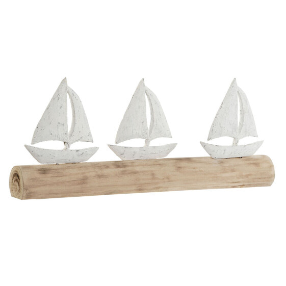 Decorative Figure Home ESPRIT White Natural Yachts Mediterranean 62 x 8,5 x 25,5 cm