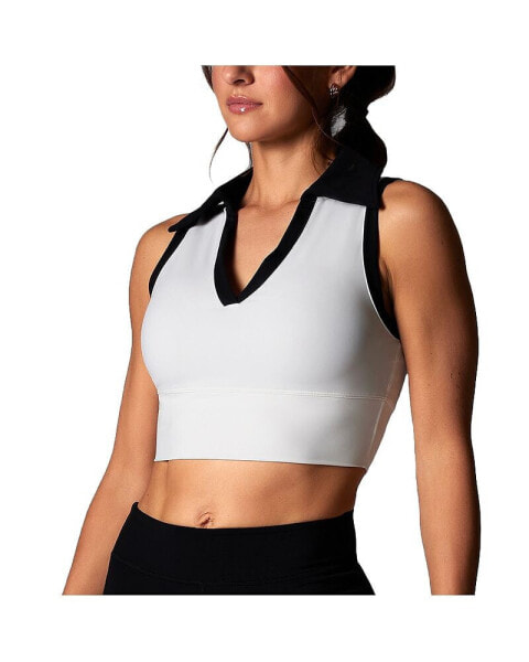 Women's Contrast Polo Tank