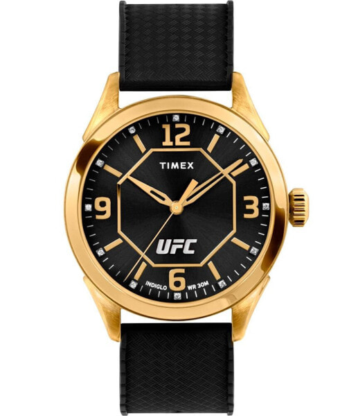 UFC Men's Quartz Athena Silicone Black Watch, 42mm