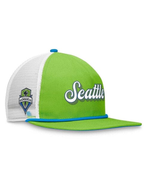 Men's Green, White Seattle Sounders FC True Classic Golf Snapback Hat