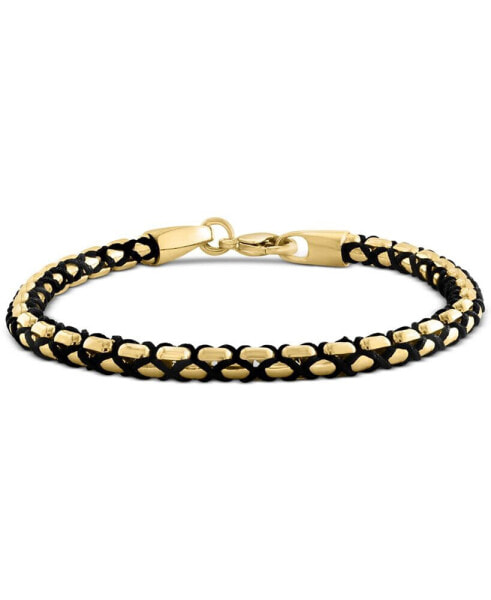 EFFY® Men's Woven Nylon Cord Bracelet in 14k Gold-Plated Sterling Silver