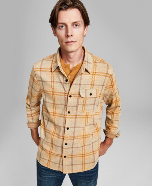 Men's Regular-Fit Plaid Button-Down Shirt, Created for Macy's