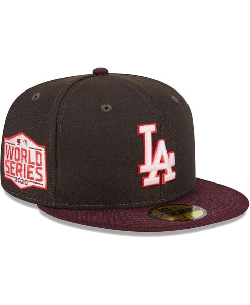 Men's Brown, Maroon Los Angeles Dodgers Chocolate Strawberry 59FIFTY Fitted Hat