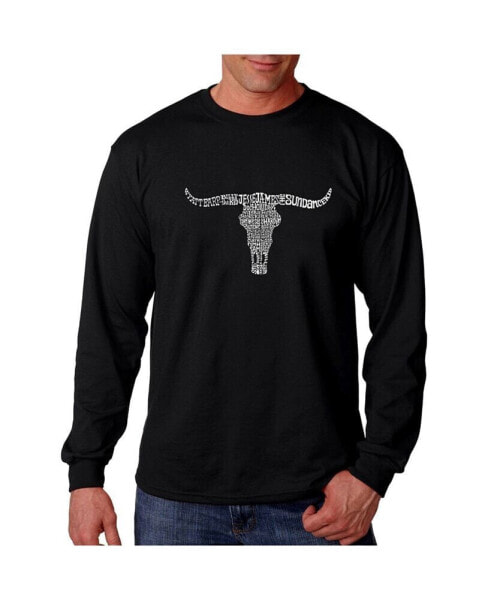 Men's Word Art Long Sleeve T-Shirt - Outlaws