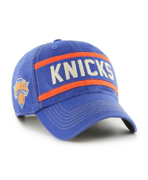 Men's Blue Distressed New York Knicks Quick Snap Clean Up Adjustable Hat