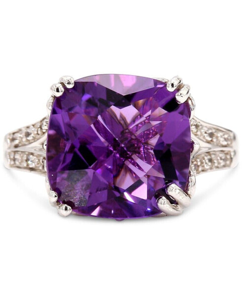 Кольцо Macy's Amethyst & White Topaz Split Shank