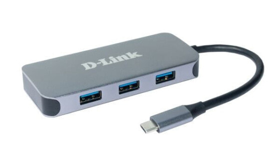 D-Link 6-in-1 USB-C Hub with HDMI/Gigabit Ethernet/Power Delivery DUB-2335 - Wired - USB Type-C - 10,100,1000 Mbit/s - 10BASE-T - 100BASE-TX - 1000BASE-T - IEEE 802.3 - IEEE 802.3ab - IEEE 802.3u - Grey