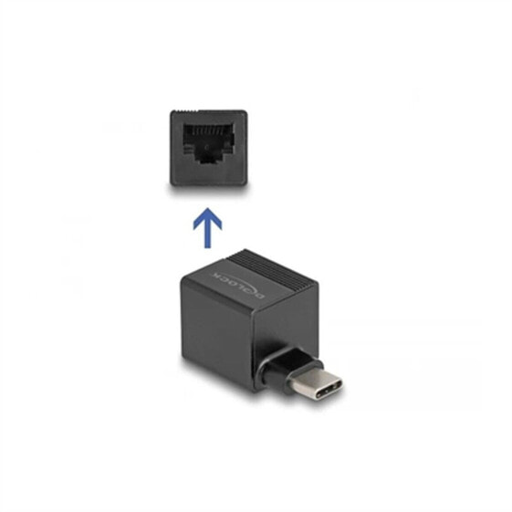 Адаптер USB на сеть RJ45 DELOCK 66462 Gigabit Ethernet Чёрный