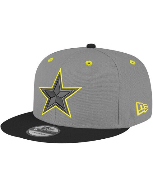 Men's Graphite Dallas Cowboys Volt Two-Tone 9FIFTY Snapback Hat