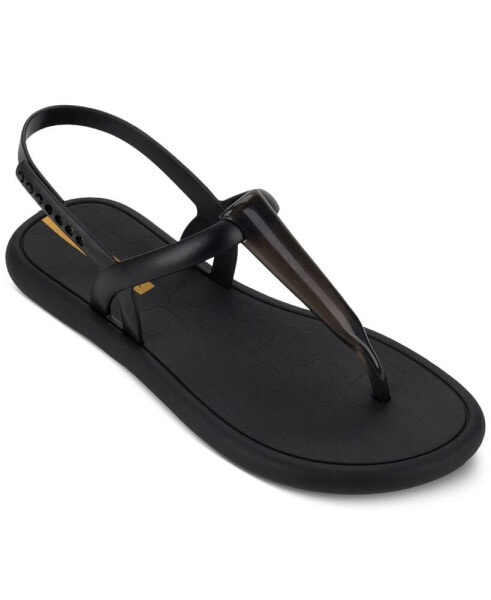 Glossy Casual Flat Thong Sandals