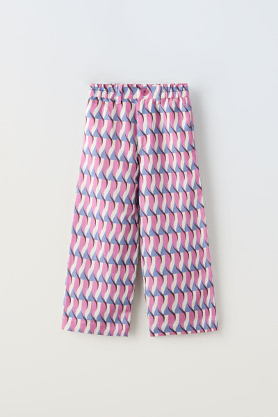 Geometric print trousers