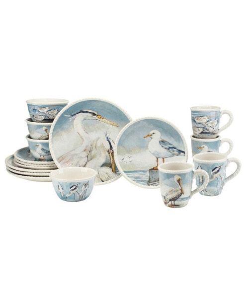 Shorebirds Dinnerware Set, 16 Piece