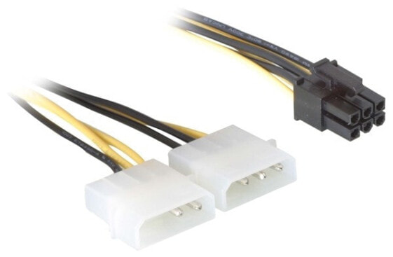 Delock Power Cable for PCI Express Card - 0.15m - 0.15 m