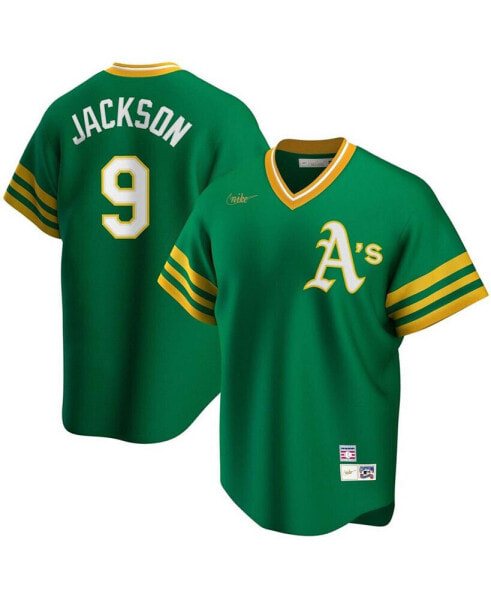 Men's Reggie Jackson Kelly Green Oakland Athletics Road Cooperstown Collection Player Jersey