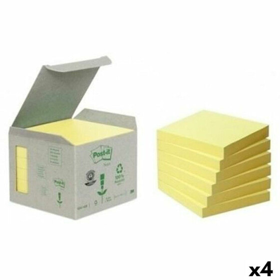 Набор клейких заметок Post-it Жёлтый 6 Предметы 76 x 76 mm (4 штук)