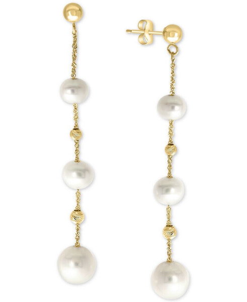 EFFY® Cultured Freshwater Pearl (5-8mm) Linear Drop Earrings in 14k Gold