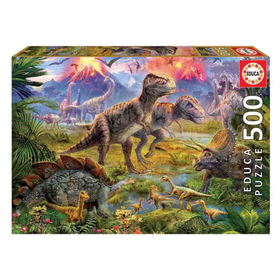 EDUCA BORRAS 500 Pieces Meeting Of Dinosaurs Puzzle