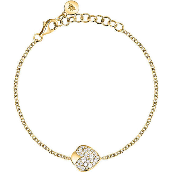 Istanti SAVZ18 Sparkling Gold Plated Heart Bracelet