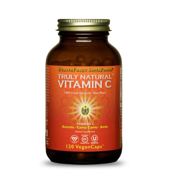 HealthForce Superfoods Truly Natural Витамин C   120 веганских капсул